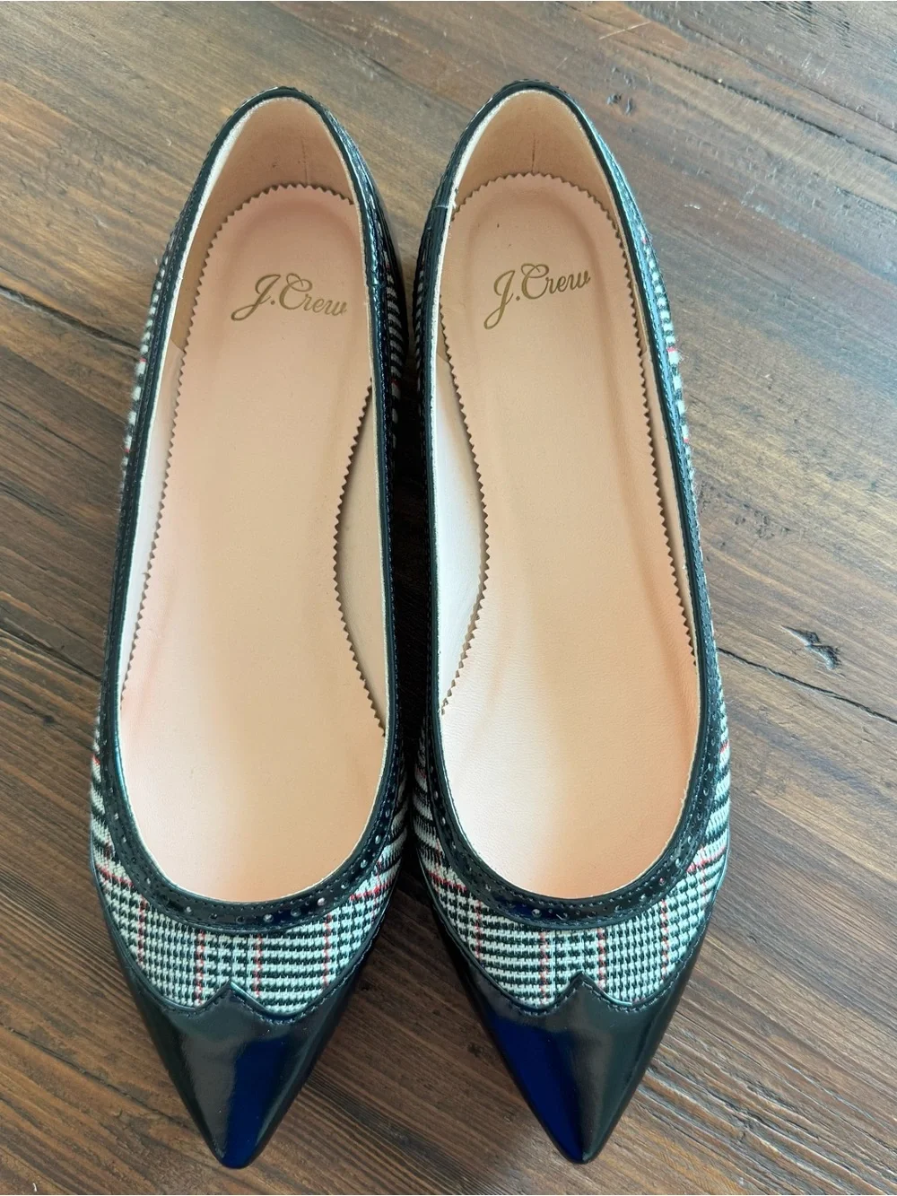 NWOT JCrew Plaid Pointed-Toe Women's Flats | 9.5